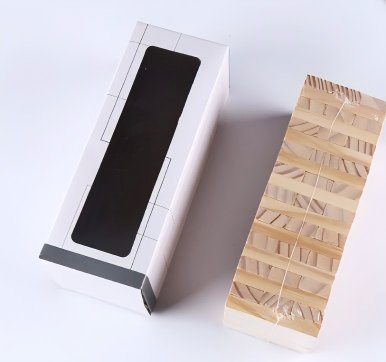 Wooden Blocks Stacking - ElegantMahj Holzturm Holzblock-Stapelspiel - Familienspiel für