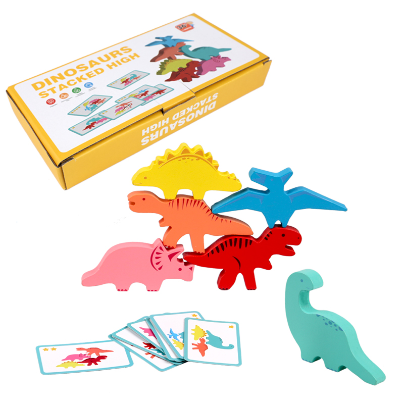 Wooden Blocks Stacking - Holz Balance Blöcke Spielzeug Für Kinder