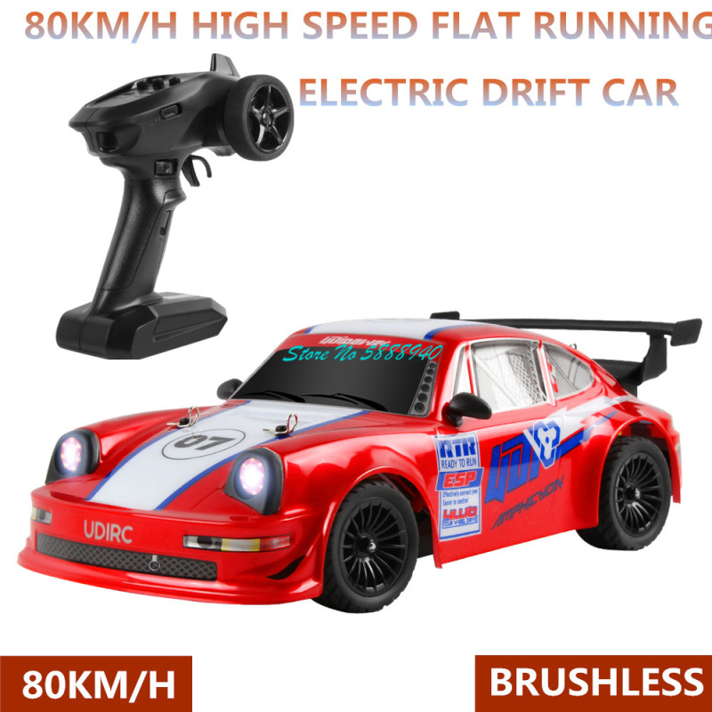 Kids Toys Under $20 - 80KM/H Bürstenloser Hochgeschwindigkeits-Flachlauf-Drift-RC-Auto-Modell 2.4G 1:16 4WD