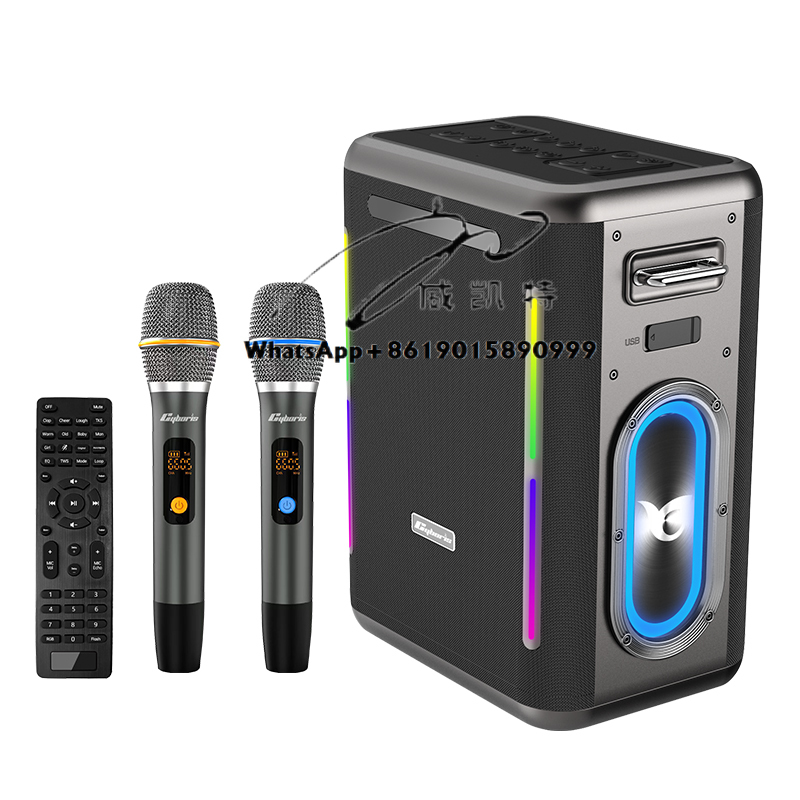 Kids Microphone Karaoke - X15 400W Karaoke-Maschine, Stereo-Bass-Boombox mit 2