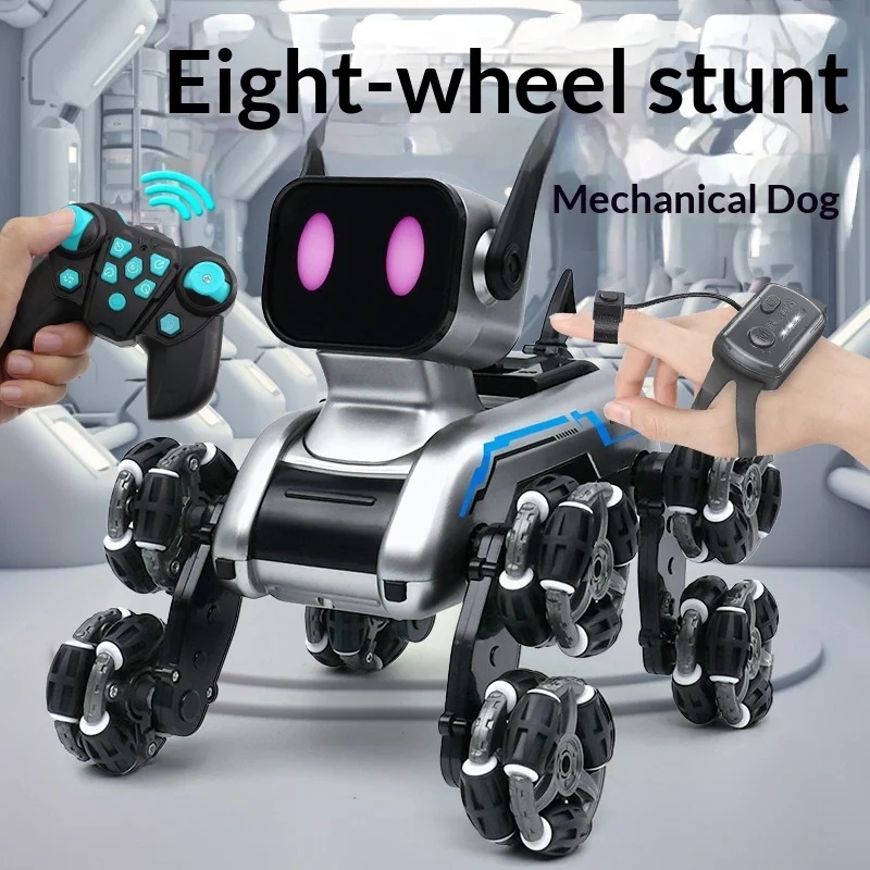Kids Toys Electric Car - 8-Rad Stunt Gestensteuerung RC Roboterhund Transformierbares