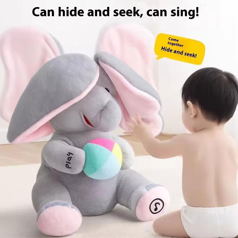 Kids Toys Elephant - Versteckspiel Elefant Plüschtier Baby Interaktives singendes