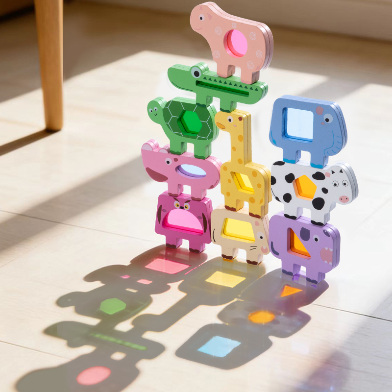 Holztier-Acryl-Stapelblock-Spi – Wooden Blocks Stacking Bewertung und Preis
