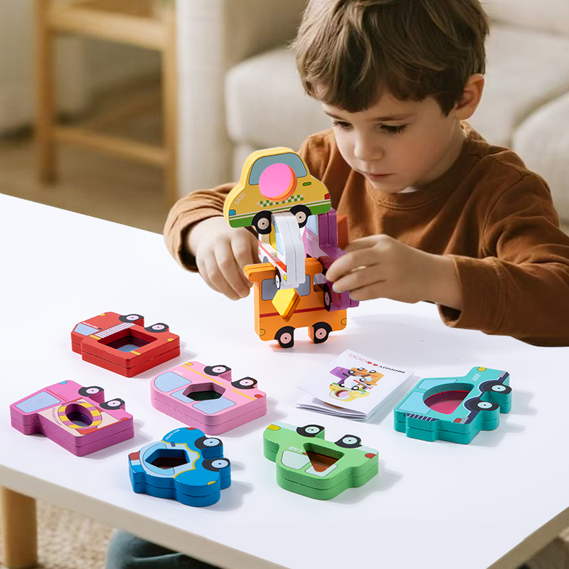 Holztier-Acryl-Stapelblock-Spi – Wooden Blocks Stacking Bewertung und Preis