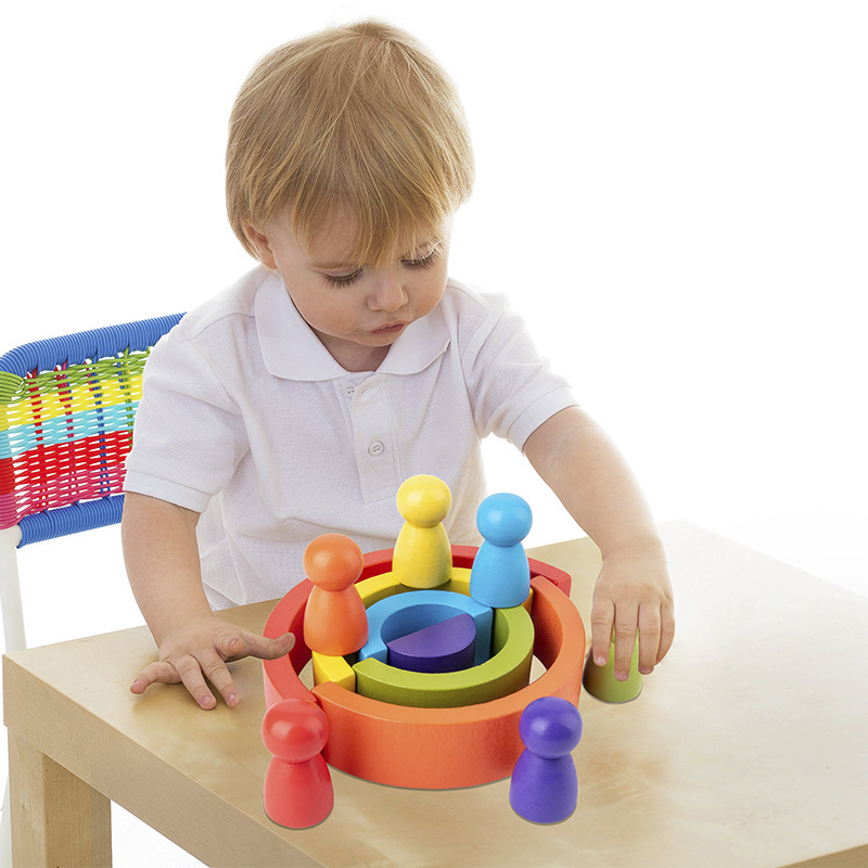 DIY Kinder Holz-Regenbogen-Spi – Wooden Blocks Stacking Bewertung und Preis