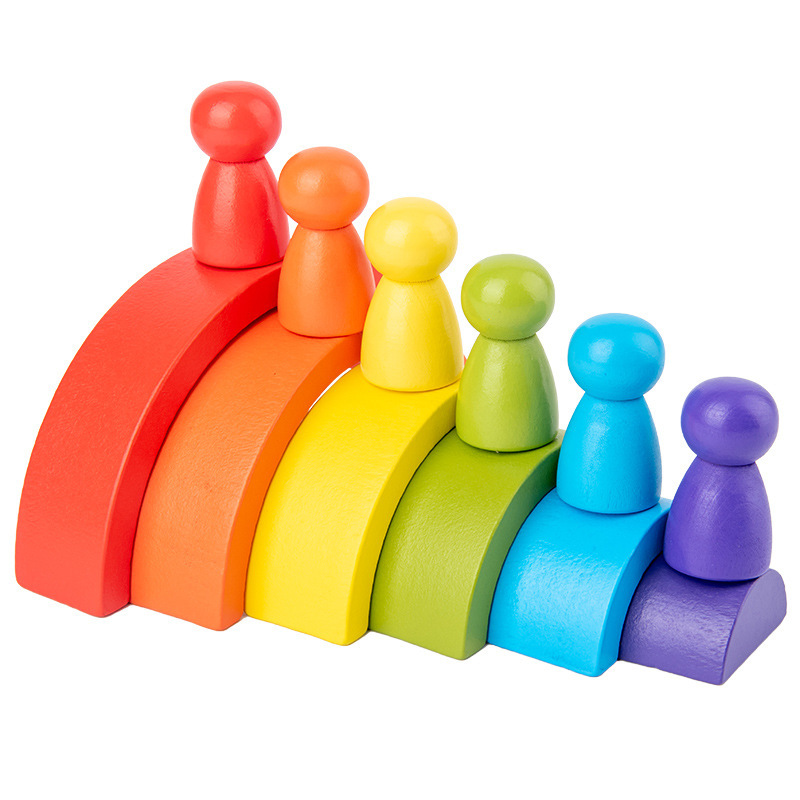 DIY Kinder Holz-Regenbogen-Spi – Wooden Blocks Stacking Bewertung und Preis