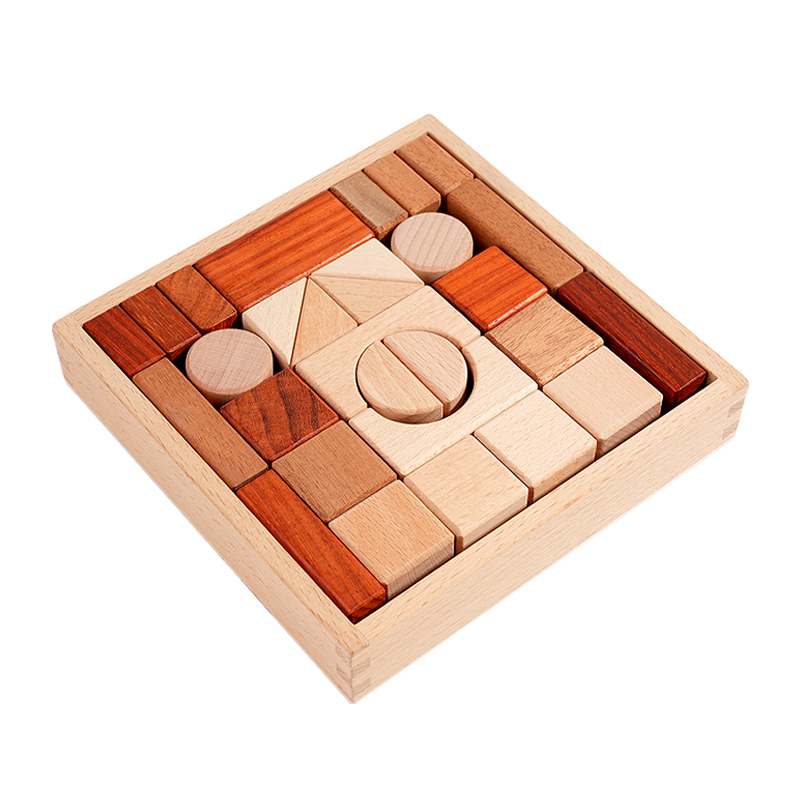29-teiliger Holz-DIY-Baustein, – Wooden Blocks Stacking Bewertung und Preis