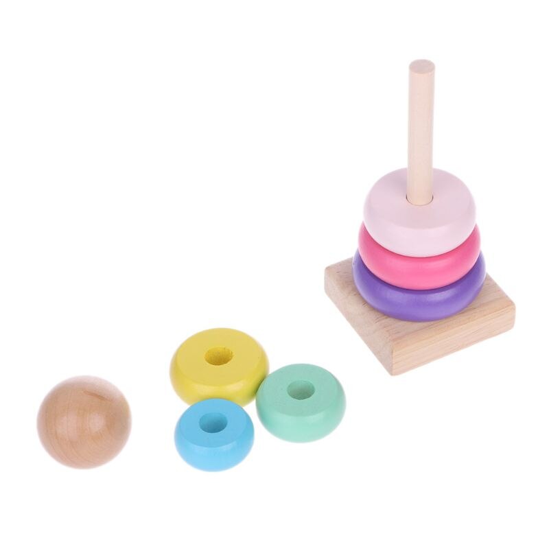 Kinder Regenbogen Turm Ferrule – Wooden Blocks Stacking Bewertung und Preis