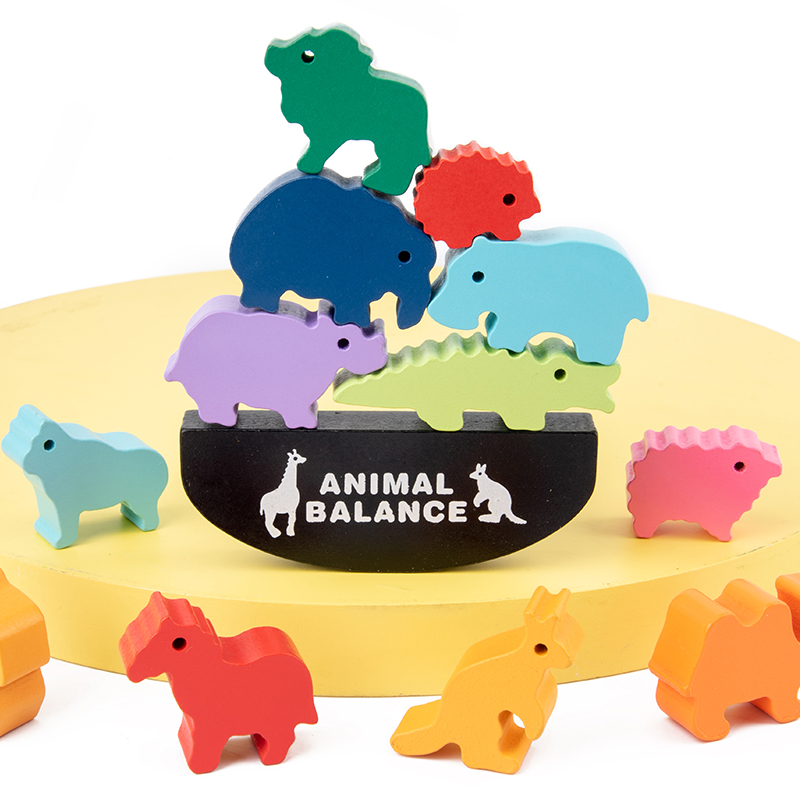 Montessori Kinder Holz-Tier-Ba – Wooden Blocks Stacking Bewertung und Preis