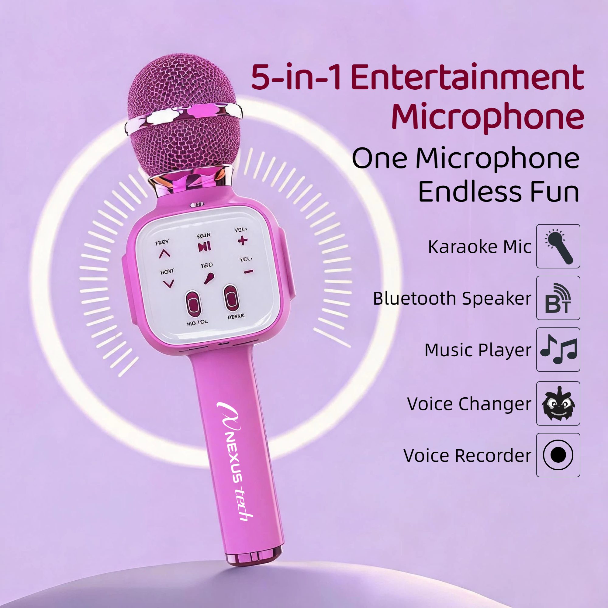 Kabelloses Bluetooth 5.2 Karao – Kids Microphone Karaoke Bewertung und Preis