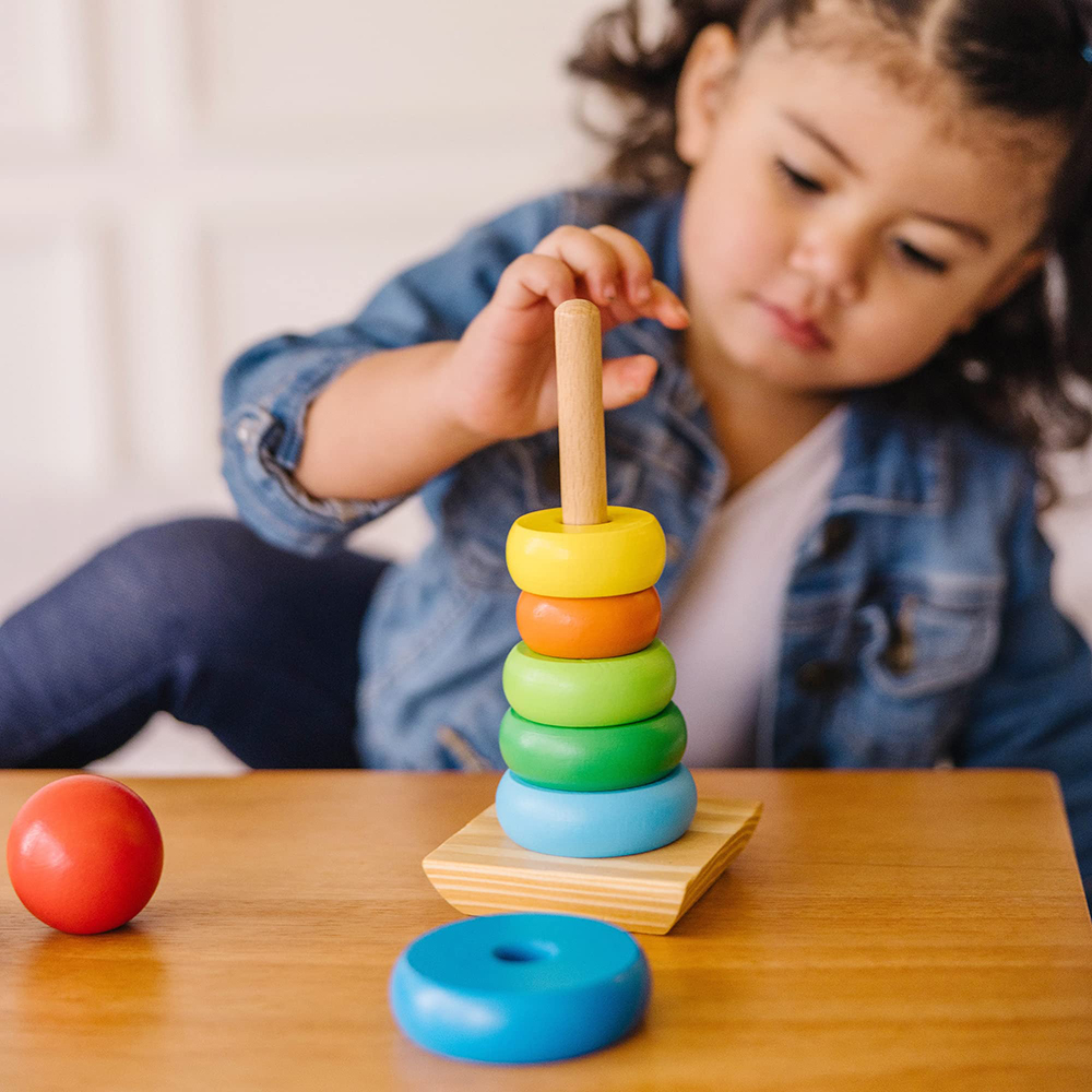 Regenbogen-Stapelspiel aus Hol – Wooden Blocks Stacking Bewertung und Preis