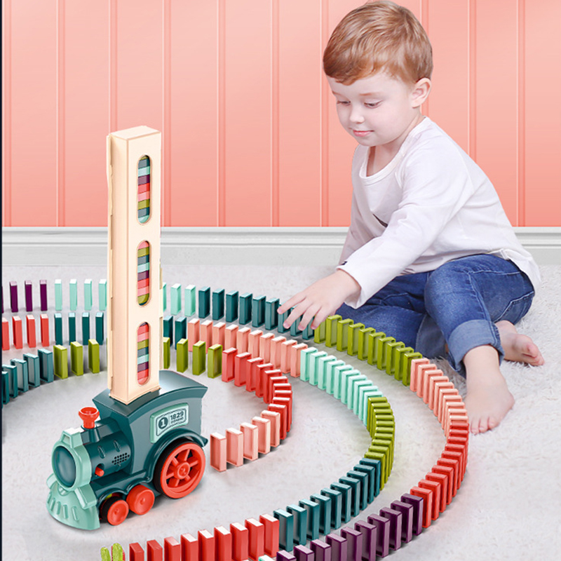 Kinder elektrische Domino Zug  – Kids Toys Electric Car Bewertung und Preis